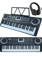 Midex PS-1500BK-H Başlangıç İçin 61 Tuşlu Org Kulaklık Notalık Adaptör Öğrenim Metodu (100 Ses 100 Ritim) - 3