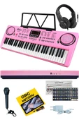Midex PS-1500PK-H Başlangıç İçin Pembe 61 Tuşlu Org Kulaklık Notalık Mikrofon Metod (100 Ses 100 Ritim) thumbnail 2