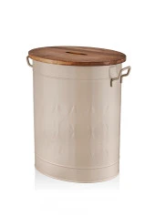 The Mia Prizma Çamaşır Sepeti Karamel 54x43x35 cm - 2