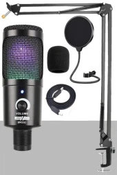 Lastvoice BM350 STA RGB Set Stüdyo Condenser Usb Pc Mikrofonu (Stand ve Filtreli) - 1