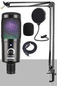 Lastvoice BM350 STA RGB Set Stüdyo Condenser Usb Pc Mikrofonu (Stand ve Filtreli) thumbnail 1