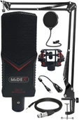 Midex GMX-1ST Condenser Stüdyo Mikrofonu PC (Stand ve Filtreli) thumbnail 2
