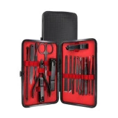 Coofbe Profeyonel Çantalı 17 Parça Manikür Pedikür Seti Tırnak Makası Seti Tırnak Bakım Paslanmaz Çelik - 1