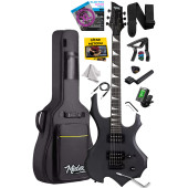 Midex Force Masif Ağaç Üst Seviye Elektro Gitar H-H Profesyonel Full Set Aksesuarlı - 1