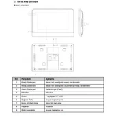 Multitek IP İnterkom Linux LIM-70 7 inç LCD Ekran Alarm Özellikli Daire Monitörü 9G 06 00 0003 - 2