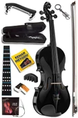 Midex HGA24BK-TYS Siyah 1/2 Yarım Keman Seti 8-10 Yaş Çocuk Kemanı (Yastık Reçine Çanta Tel Susturucu Yay Metod) thumbnail 1