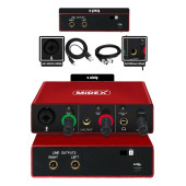 Midex GLX-500 PRO Stüdyo Ses Kartı 2 Giriş 2 Çıkış 24Bit/96kHz (XLR Kablo Hediye) thumbnail 3