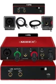 Midex GLX-500 PRO Stüdyo Ses Kartı 2 Giriş 2 Çıkış 24Bit/96kHz (XLR Kablo Hediye) thumbnail 3