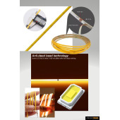 3mm. Nano Ince Neon Cob Şerit Led/ Ince Tasarım/ 5 Metre Rulo /1 Metrede 384 Led Bright Chip - 9