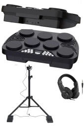 Midex DDX-105ST Profesyonel Standlı Dijital Davul Şarjlı Elektronik Bateri Bluetooth (Davul Stand Kulaklık Baget) - 4