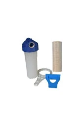 Daire Girişi Su Arıtma Filtre Kabı 10 Inch , 3/4 Inch In Out Bağlantılı - 1