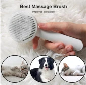 CoofbE Otomatik Temizlenen Kedi Köpek Tarağı Kıl Fırçası Evcil Hayvan Kıl Fırçası Tüy Toplama Tarağı - 3