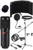 Lastvoice BM800PF Mikrofon Yalıtım Paneli Stand Filtre Shock Mount Set - 1