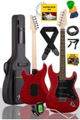 Midex RPH-30RD Gül Klavye Strat Kasa SSS Elektro Gitar Seti thumbnail 1