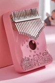 Midex KLX-350 Pembe Kalimba Gerçek Ağaç 17 Tuşlu Full Set thumbnail 6