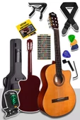 Midex CG-390M-XBAG Klasik Gitar 4/4 Sap Ayarlı Kesik Kasa (Çanta Tuner Askı Capo Metod Pena) - 2