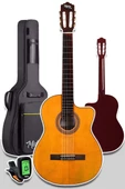 Midex CG-390M-XBAG Klasik Gitar 4/4 Sap Ayarlı Kesik Kasa (Çanta Tuner Askı Capo Metod Pena) - 3