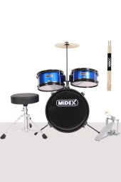 Midex CD300X-BL Akustik Junior Çocuk Baterisi Davulu Seti 5-14 Yaş İçin Full Set - 3