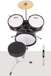 Midex CD300X-BK Akustik Junior Çocuk Baterisi Davulu Seti 5-14 Yaş İçin Full Set - 3