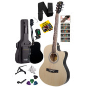 Midex XC-200NT Kesik Kasa Profesyonel Akustik Gitar 4/4 Yetişkin Üst Segment (Gigbag Çanta Tuner Capo Askı Pena) - 1