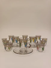 Gümüş Yaldızlı Exclusive Lüks Çay Seti 18 Parça Taç Model - 2