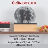 Veraart Işıklı Pleksi Dolunay Kişiselleştirilebilir Biblo Belinda Elele Tutuşan Çift Anahtar Askılığı - 6