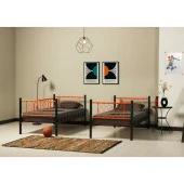 Metis 90x190 ve 90x200 Yatak Ölçülü Genç Çocuk Odası Metal Ranza - 2