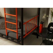 Metis 90x190 ve 90x200 Yatak Ölçülü Genç Çocuk Odası Metal Ranza - 6