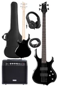 Midex MBG-410BK-20AMP 4 Telli Bas Gitar ve 20W Amfi Gigbag Kulaklık Set thumbnail 1