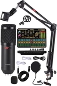 Lastvoice BM800 Live Platinium Set Efektli Ses Kartı Mikrofon Stand Kayıt Canlı Yayın Seti (PC ve Telefon) thumbnail 1