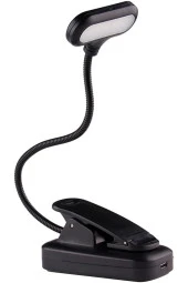 Ledli Klipsli Mini Kitap Okuma Lambası Mandallı Pille Çalışan Işık Masa Lambası Kitap Okuma Işığı - 7