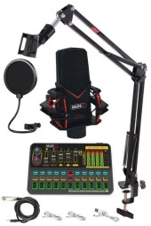 Midex GMX-1 Platinium Set Condenser Mikrofon Ses Kartı Canlı Yayın Paketi (Telefon ve PC) - 1