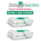 Paddlers Easy Clean Beyaz Sabun Katkılı Yüzey Temizlik Havlusu 2x100 (200 Yaprak) thumbnail 1