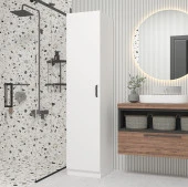 Midoser Yaman Mat Beyaz Tek Kapaklı 4 Raflı Çok Amaçlı Mutfak Kiler Ve Banyo Dolabı - 1