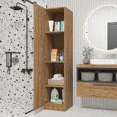 Midoser Yaman Atlantik Çam Tek Kapaklı 4 Raflı Çok Amaçlı Mutfak Kiler Ve Banyo Dolabı - 2