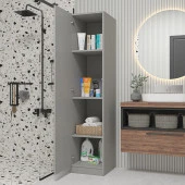 Midoser Yaman Luna Tek Kapaklı 4 Raflı Çok Amaçlı Mutfak Kiler Ve Banyo Dolabı - 1