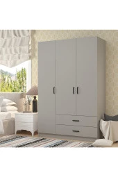 Midoser YAMAN Luna 3 Kapılı 2 Çekmeceli Elbise Dolabı-Gardrop - 2