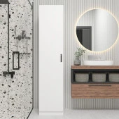 Midoser Yaman Mat Beyaz Tek Kapaklı 4 Raflı Çok Amaçlı Mutfak Kiler Ve Banyo Dolabı - 3