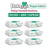 Paddlers Easy Clean Beyaz Sabun Katkılı Yüzey Temizlik Havlusu 6x100 (600 Yaprak) thumbnail 1