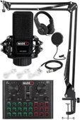 Midex MX-2020 Live Set Efektli Ses Kartı Mikrofon Stand Kayıt Canlı Yayın Seti (PC ve Telefon) thumbnail 1