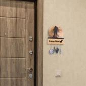 Veraart Işıklı Pleksi Dolunay Kişiselleştirilebilir Biblo Ametist Öpüşen Sevgili Anahtar Askılığı - 4