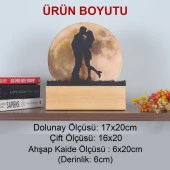 Veraart Işıklı Pleksi Dolunay Kişiselleştirilebilir Biblo Ametist Öpüşen Sevgili Anahtar Askılığı - 6