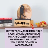 Veraart Işıklı Pleksi Dolunay Kişiselleştirilebilir Biblo Ametist Öpüşen Sevgili Anahtar Askılığı - 8