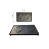 Mat Siyah Kuzine Soba Tablası , Soba Altlığı - 3
