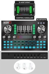 Midex CX1 Diamond Set Efektli Ses Kartı Mikrofon Kulaklık Stand Kayıt Canlı Yayın Seti (PC ve Telefon) - 2