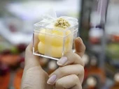 Küp Şekilli ve Kapaklı Plexi Mini Şık Kutu Söz Kına Nişan Düğün Etkinlik için Süslemelik 50 Adet 4X4X4 cm - 3