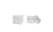 Küp Şekilli ve Kapaklı Plexi Mini Şık Kutu Söz Kına Nişan Düğün Etkinlik için Süslemelik 50 Adet 4X4X4 cm - 6