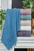 6 lı El Yüz Havlu Seti Pamuklu Havlu Takımı Renkli - 3