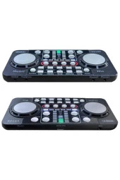 Midex VS10X Üst Seviye Stüdyo Kayıt Canlı Yayın Bluetooth ve Şarjlı Ses Kartı Efektli Radyo Mikseri (Telefon ve PC Podcast) - 3