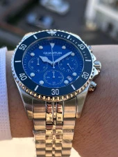 Quantum 10 Atm Suya Dayanıklı Çelik Kordon Fonksiyonları Aktif Erkek Kol Saati+Bileklik AWGE930.300 thumbnail 5